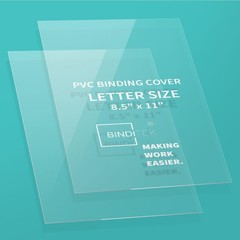 Binditek 200 Pack 6 Mil PVC Clear Binding Covers, 8.5 X 11 In, Letter Size,
