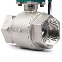 U. S. Solid Motorized Ball Valve w/ US Plug 2in SS AC 110V NC Green Casing