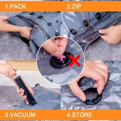 Vacuum Storage Bags, Space Saver Seal Bags For Clothing, Travel Luggage,Blank…
