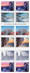 United States Postal Service Winter Landscapes 2025 5 Books Of 20 First-Class