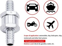Pair of 3/8″ Aluminum Check Valves, Heavy-Duty for Marine Fuel & Water Systems