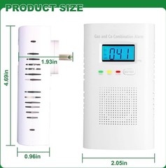 Carbon Monoxide Detector Wall Plug In CO and Natural Gas Detector 3 Pack KH522