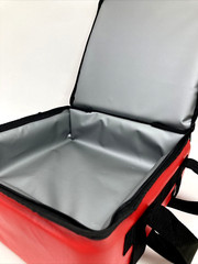 New HUBERT Red PVC/PEVA Insulated Meal Delivery Bag 16Lx16Wx6H DoorDash GrubHub