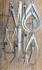 Vintage Calipers and Dividers Lot (16 Total)