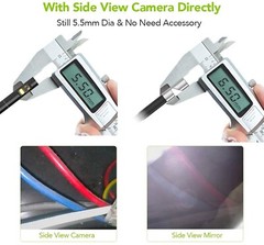 TESLONG NTS500 5” Endoscope Borescope 5.5mm Dual Lens 3M Inspection Camera
