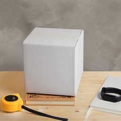 SUNLPH White Shipping Boxes 6x6x6 Inches Small Corrugated 6 x 6 x 6,