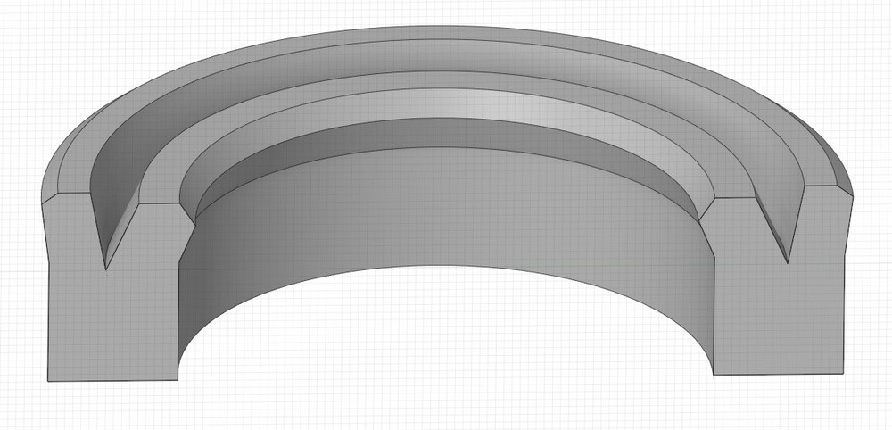 MRU-36X44X5.7-ME – MRU Rod U-Seal with an ID 36.000 X OD 44.000 X Height 5.700
