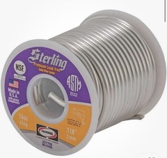5-16oz LEAD-FREE SOLDER plumbing HARRIS PRODUCT .118″ 3mm STERLING 454g