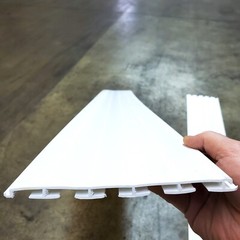 Rigid PVC Plastic 48″ W x 6″ H Linking Slatwall Panel Sheets WHITE – BRAND NEW!