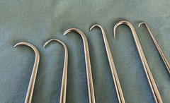 ACE Broc Mass Hooked Crane Picks Surgical Instruments Lot Of 6
