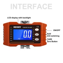 Digital Crane Scale 2200lb/1000Kg Heavy Duty for Farm, Livestock, Factory, Hu…