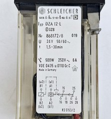 Schleicher DZA 12-L / 868172/8 Time Relay 1.5-30min