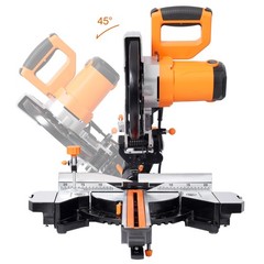 10in Single Bevel 2 Speed Sliding Miter Saw,5000/3200 RPM,3.5x13in Cutting