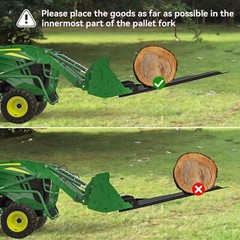 Clamp on Debris Forks for 42″ Bucket Pallet Skid Steer &Tractor Loaders 2500 LBS