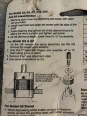 GLASTAR Specialty Diamond Grinding Head Fine Grit ¾” Diameter #30307 New In Pkg