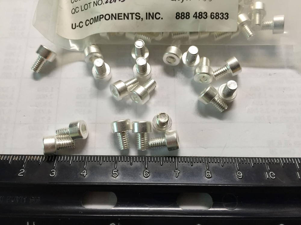 U-C Components M4 X 0.7MM X 6MM L Silver Plated SS Cap Screws, MC-406-NA
