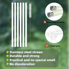 Straw Replacement for Owala Water Bottle 24 oz 32 oz, Reusable 6, White