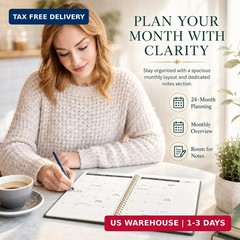 TREES 2026-2027 Monthly Planner, 24-Month Academic Calendar, 8.6″ x 11″ | Januar