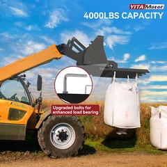 Clamp on Debris Forks 60″ Bucket 4000 LBS Capacity Pallet Fork Bucket Attachment