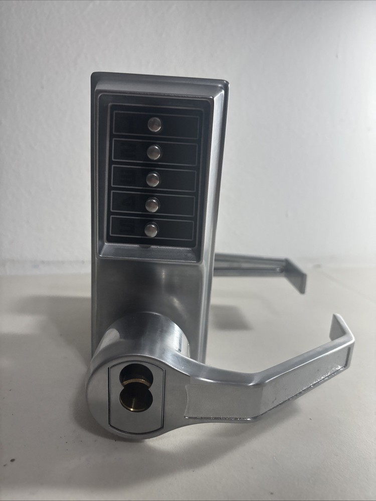 Kaba LR1021C-26D-41 Cylindrical Push Button Lock Satin Chrome