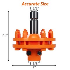 For Tractor PTO Slip Shafts, 1 3/8″ 6 Spline Smooth Round Ends Clutch