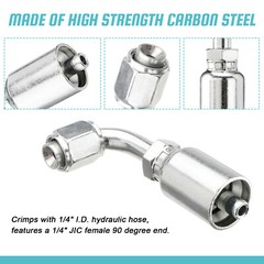 NEW 10 PCS 13943 4-4 PK STYLE HYDRAULIC HOSE FITTINGS 1/4″ FJIC 90 Degree