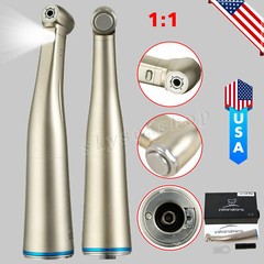 Dental Contra Angle Handpiece 1:1 LED Fiber Optic Low Speed φ2.35mm Fit NSK X25