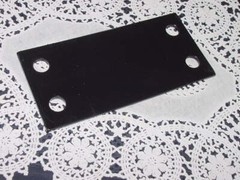 Steel Plate 4″ X 8.250″ X 0.190 ” Pre-Drilled 4 Holes, Primed and Painted Black