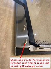 New GLOWFORGE Aftermarket LID Hinge Repair Bracket, All Metal Construction