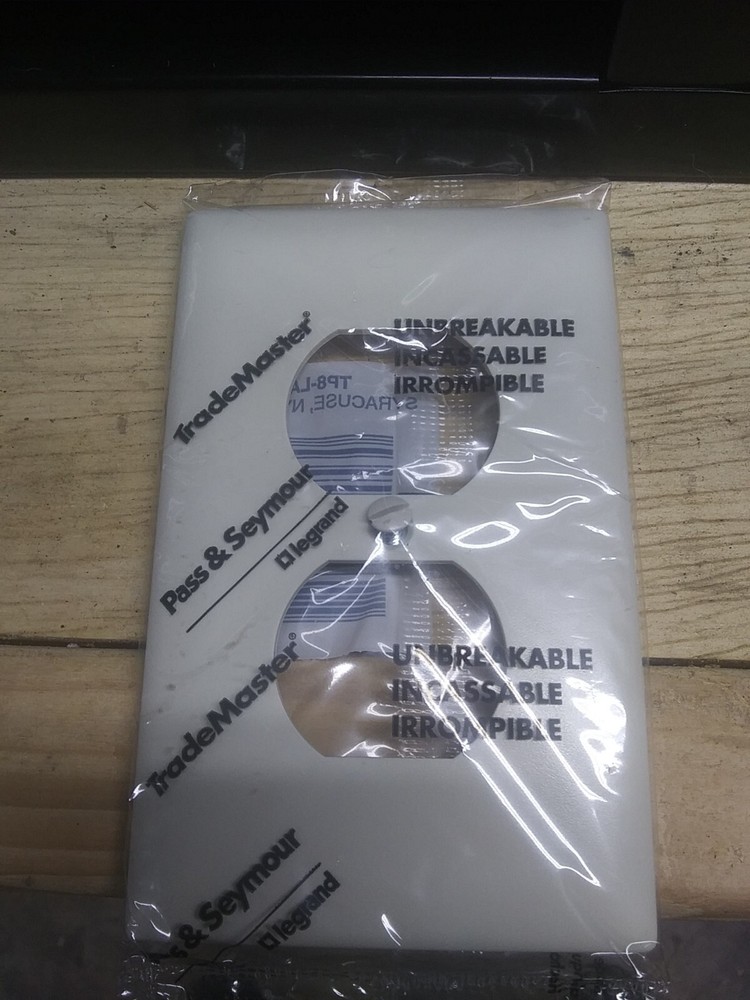 NEW Trademaster TP8-LA Outlet Cover Wallplate Light Almond Wall Plate