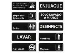 Winco SGN-366 9″ x 3″ –Hand Wash Only– Signage in Spanish/Español