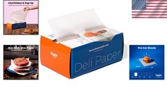 Interfolded Deli Pop Up Sheets 1000 Pack 8×10.75″ Waterproof