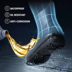 HISEA Men’s Rain Boots Rubber Neoprene Waterproof Fishing Hunting Working Boots