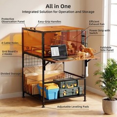 Laser Engraver Enclosure Cabinet with Exhaust Fan 6000RPM & Foldable Panel