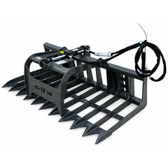 Berlon 66″ Compact Tractor Root Brush Grapple Attachment Fits Skid Steer Loader