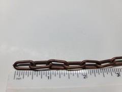 Copper plated vintage chain, 5 FT long, soldered rings.