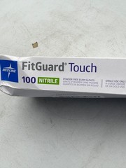 Medline FitGuard Touch Nitrile Gloves Large 100 Count Purple Exam Powder Free