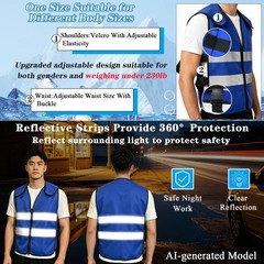 Cooling Vest for Men&Women,Adjustable Ice Vest with 20 PCS Gel Ice Packs
