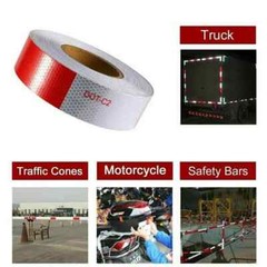 Reflective Trailer Tape Red White Truck Warning Tape Conspicuity Sign Safety Car