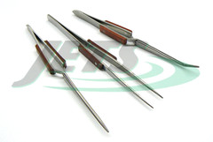 Fiber Grip Tweezers Set of 3 Cross Locking & Straight Soldering Tweezer Jewelers