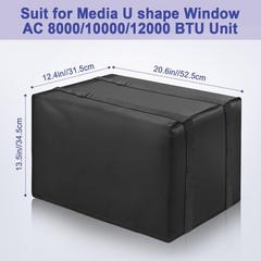 600D U Shaped Window Air Conditioner Cover for Midea U-Shaped AC, Luxiv Black…