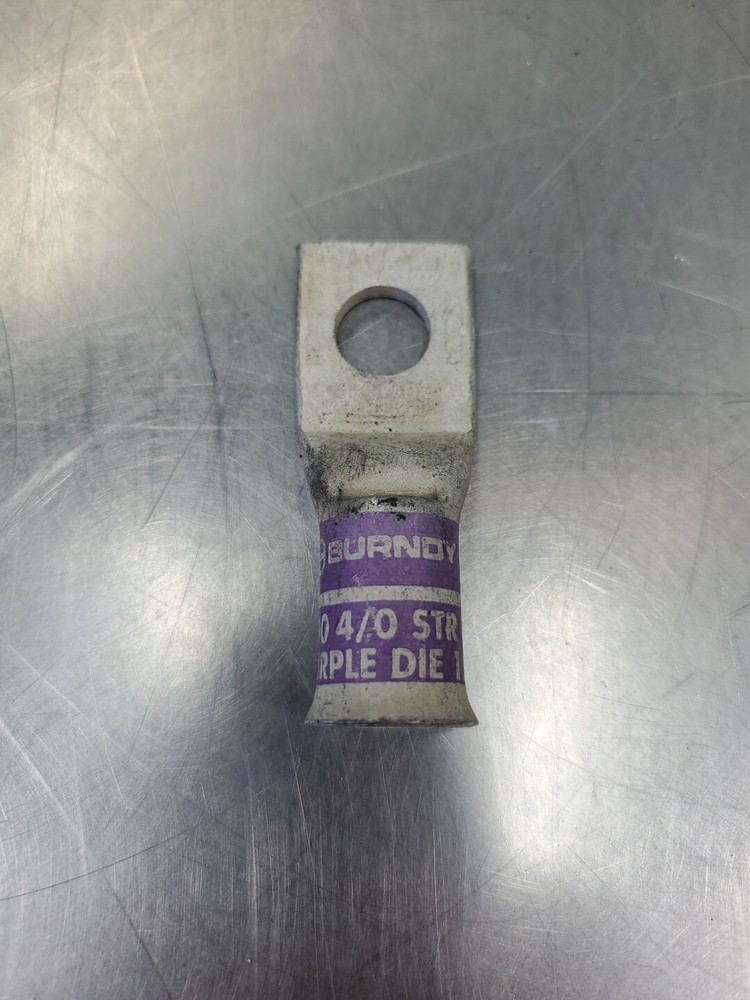 BURNDY YA28L4 N200 4/0 Purple Die 15 Wire Connector, Lot of 3. 4C-38