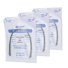 10 Packs Dental Orthodontic ArchWire Niti Thermal Activated Round Natural Form