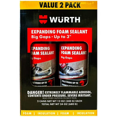 (2 Pack) Big Gaps Expanding Insulating Spray Foam Sealant, up to 3-in, 12oz Can