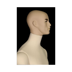 Off White Full Body Flexible Adult Male Dress Form Mannequin with Realistic Face