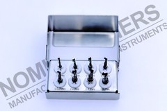 German Dental Implant Drills Kit 8 Pcs Set Titanium Coated Black Surgical Tools