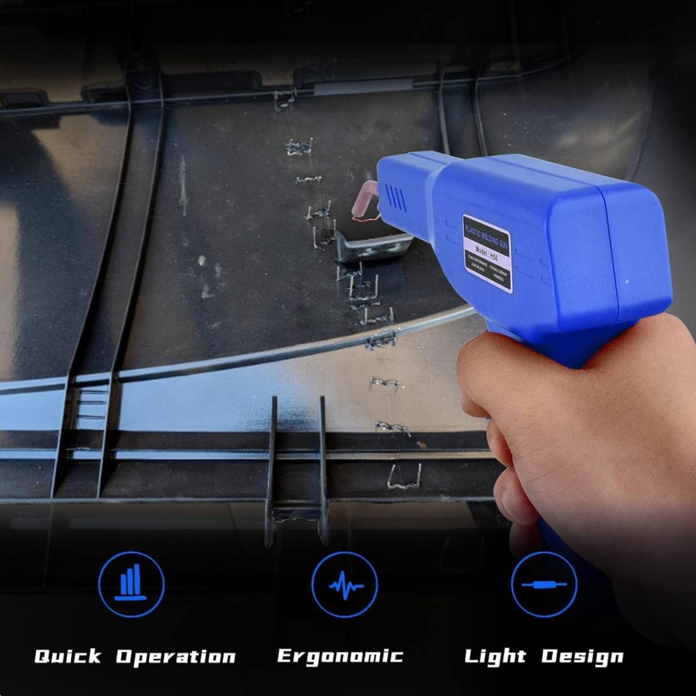 Professional Plastic Welder Kit with 1200 Staples for Effortless Repairs