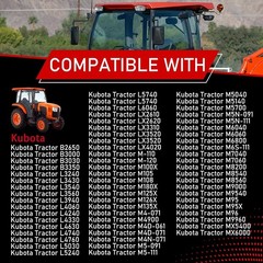 High-Quality Left & Right Rear View Mirrors for Kubota Tractors – Clear Vision
