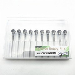 10Pcs Dental Lab Polishing Bur Drills Tungsten Steel Carbide Burs Burrs 2.35MM D