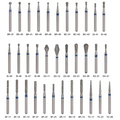 50 pcs Dental Diamond Ball Round burs Medium FG 1.6mm for High Speed Handpiece